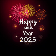 Happy New Year . Design of greeting cards, covers, website banners. Oil paint