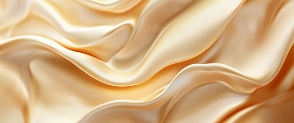 Fototapeta premium Creamy Silk Abstract Folds Flowing Smoothly Texture