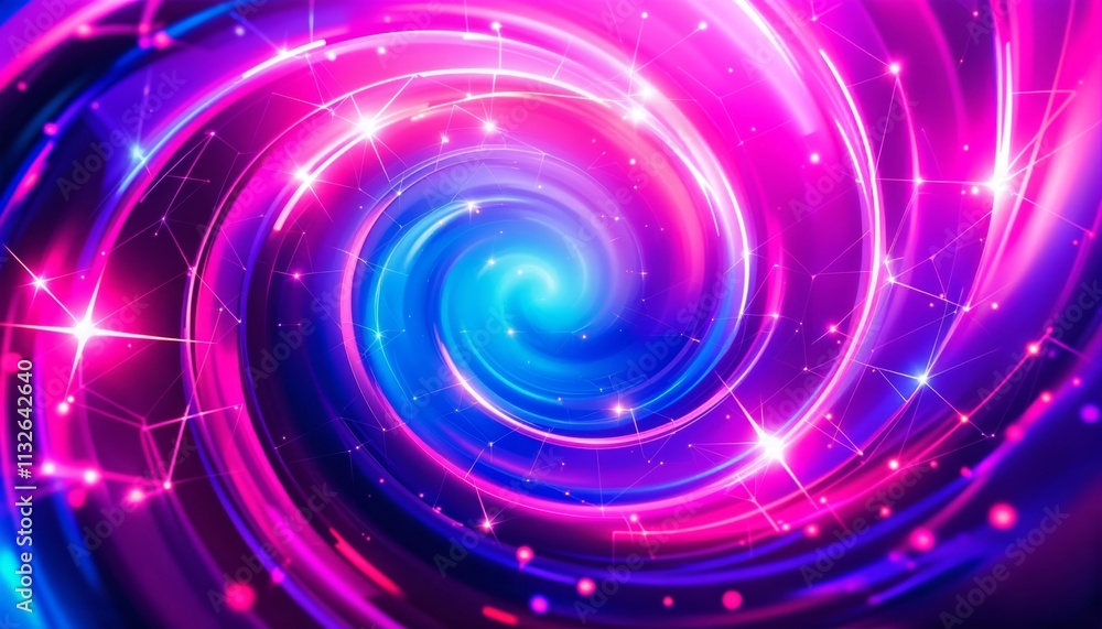 Poster dynamic colorful swirl abstract art digital realm visual content vibrant environment aesthetic viewp
