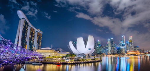Singapore city skyline landmark financial business district , cityscape Singapore downtown