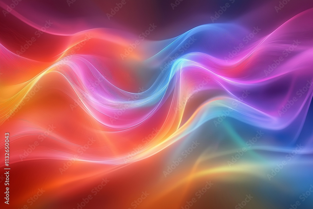 Poster a background screen of a soft image with a combination of red, green and blue colors