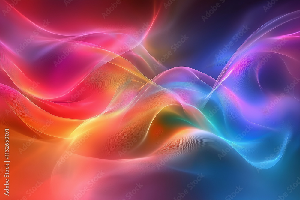 Poster a background screen of a soft image with a combination of red, green and blue colors