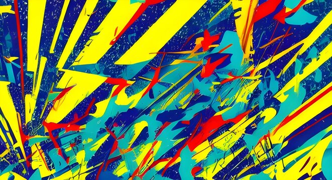 Colorful Abstract Art Backdrops with Dynamic Color Splashes and Bold, Chaotic Accents | 035
