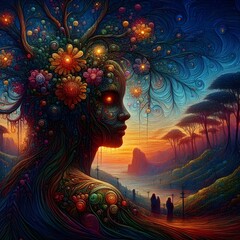Fototapeta premium Intricate Layers of a Mystical Night