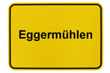 Illustration eines Ortsschildes der Gemeinde Eggermühlen in Niedersachsen