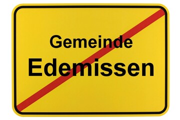 Illustration eines Ortsschildes der Gemeinde Edemissen in Niedersachsen
