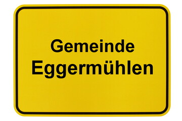 Illustration eines Ortsschildes der Gemeinde Eggermühlen in Niedersachsen