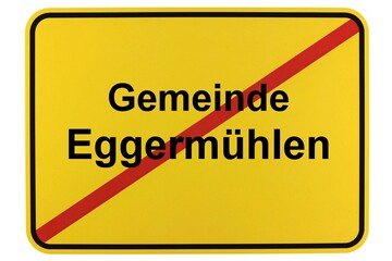 Illustration eines Ortsschildes der Gemeinde Eggermühlen in Niedersachsen