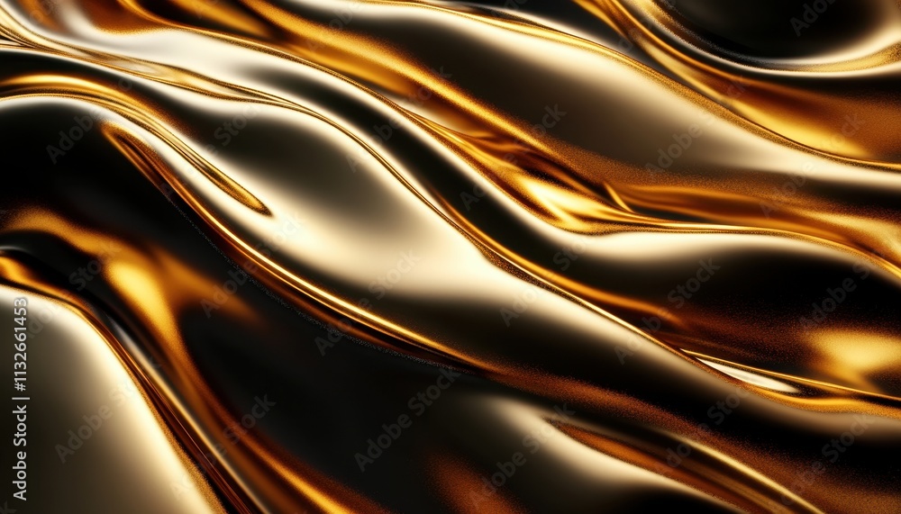 Aufkleber abstract gold draped fabric texture background