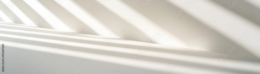 Poster White Surface Illuminated By Parallel Light Rays
