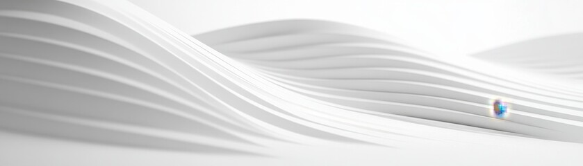 Fototapeta premium Abstract White Wave Pattern Background Design