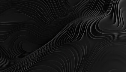 Abstract Black Wavy Lines Pattern Design