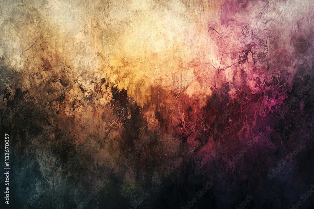 Poster abstract textured background with warm tones and subtle brush strokes creating a vintage and artisti