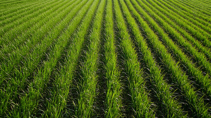 Top view a field of sugarcane