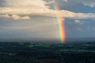 Blick vom Aussichtspunkt La croix du Poupet, Saint-Thiébaud, Jura, Frankreich