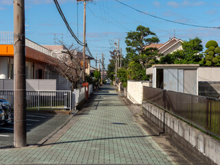 浜名湖弁天島の通りの風景