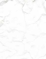 Naklejka premium Blank white creased crumpled paper texture background old grunge ripped torn vintage collage posters placard