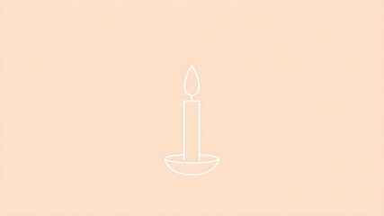 Obraz premium Minimal line art vector-style image of candlestick, modern background icon. Generative AI