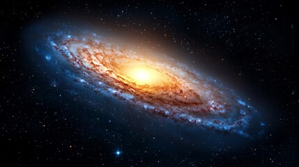 Fototapeta premium Exploring the mysteries of a spiral galaxy outer space digital art cosmic environment wide angle astronomical wonders