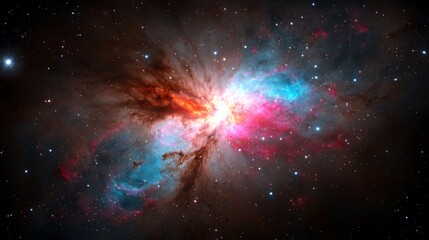 Fototapeta premium Exploring cosmic nebula formation in deep space astronomy image celestial environment cosmic perspective science concept