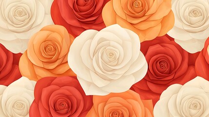 Nature-inspired digital art close-up of vibrant indoor floral arrangement with roses