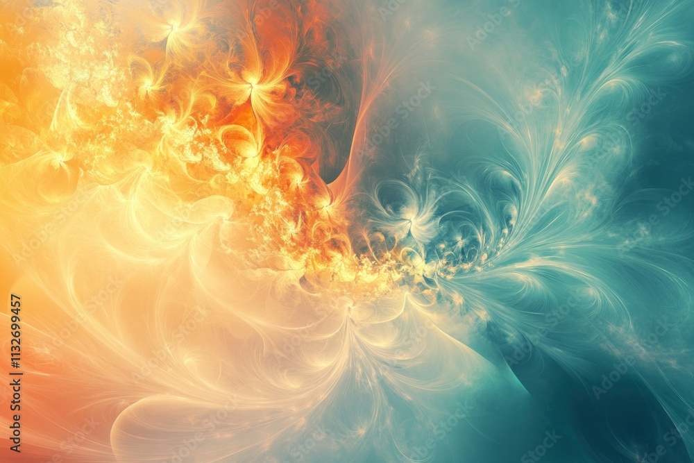 Poster majestic colorful abstract background with swirling patterns and elegant textures for creative and a