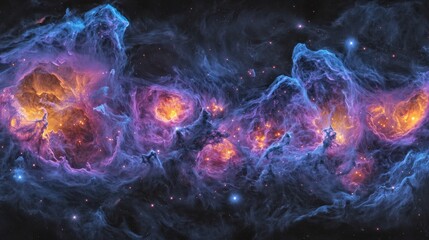 Fototapeta premium Exploring cosmic nebulae outer space digital art vast universe galactic viewpoint stellar phenomena