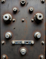 Vintage metal elements, grunge, with white tones