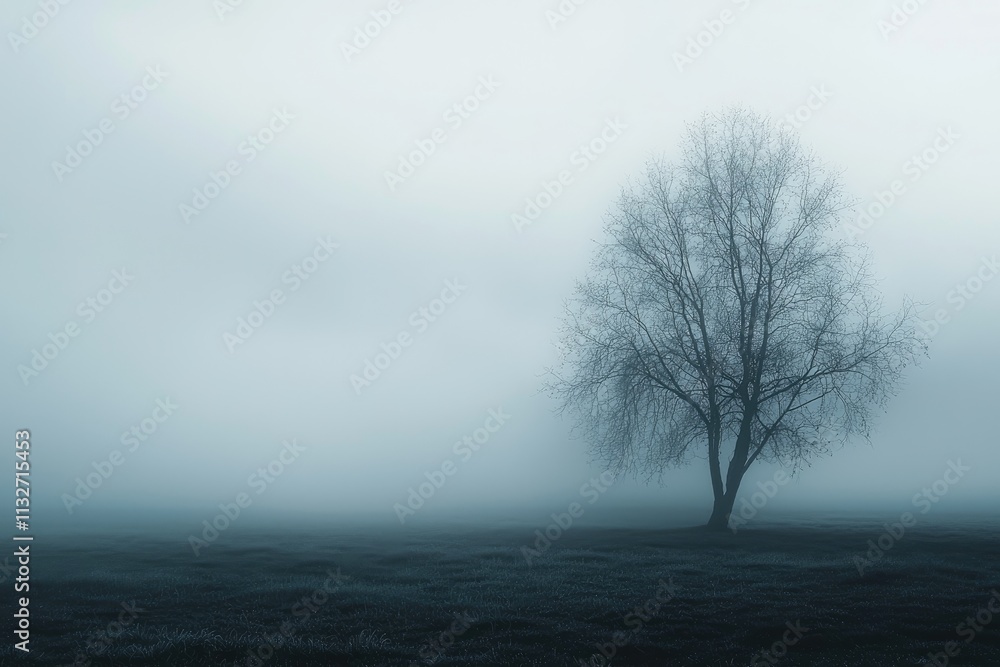 Poster dark mysterious fog background with soft ethereal mist for atmospheric effects in creative projects 