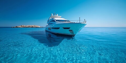 Fototapeta premium A luxurious yacht on the open sea