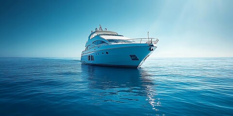 Fototapeta premium A luxurious yacht on the open sea