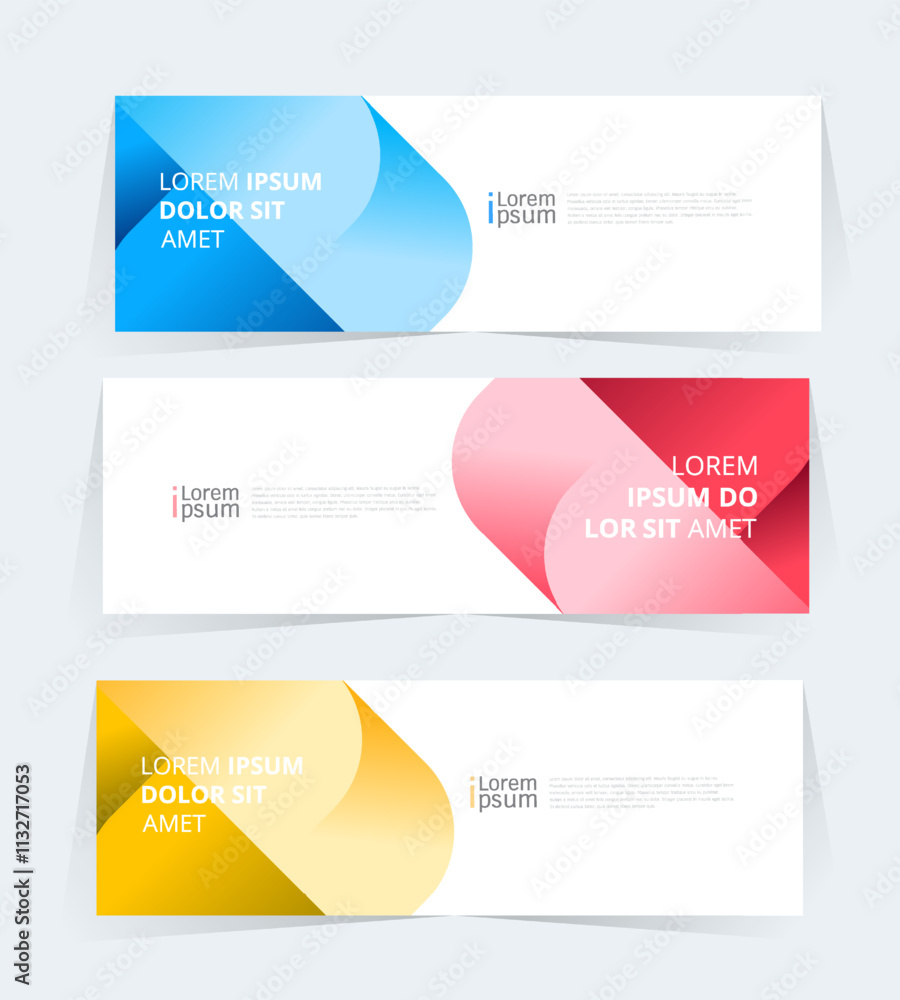 Wall mural geometric banner design with vector presentation template.