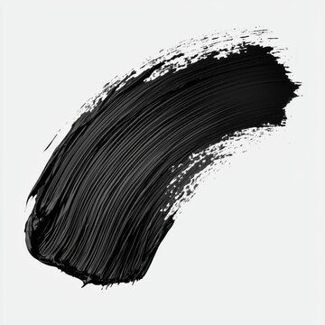 recommend clip art: Isolated stroke of black oil paint on white background. Photorealistic volumetric stroke of black paint. Design element, background, backdrop
