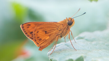 The fiery skipper (Hylephila phyleus) captured in Banten, Indonesia