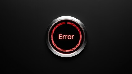 Fototapeta premium A circular interface displays the word 