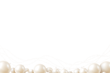 Elegant Line Charts on Minimalist Background with Scattered Pearls