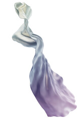 Naklejka premium 3D Aesthetic Flow Satin Fabric in Soft Pastel Gradient