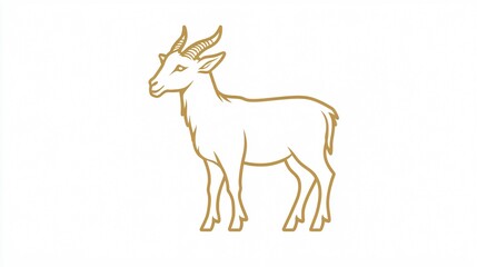 Obraz premium Goat Outline Icon Transparent Vector Isolated Sing