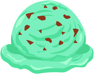 Fototapeta premium Mint Chocolate Ice Cream 