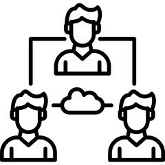 Fototapeta premium Remote Collaboration Icon