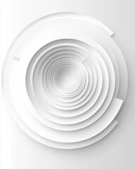 Obraz premium Abstract white concentric circles creating a sense of depth and motion.