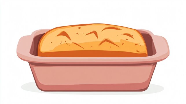 recommend clip art: Loaf Pan Icon: Transparent Vector Isolated Single