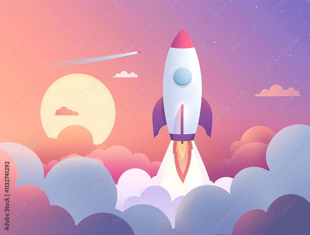 Canvas Prints rocket in space