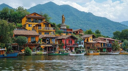 Fototapeta premium the mystical island of janitzio mexican landscape