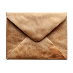 Brown Paper Envelope Isolated on Transparent Background