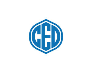 Obraz premium CED logo design vector template. CED