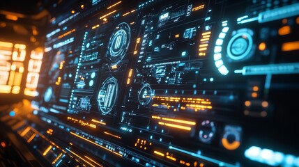 Fototapeta premium A Computer Screen with a Lot of Different Icons and Applications