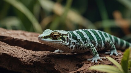 Fototapeta premium lizard in nature, reptile animal gecko