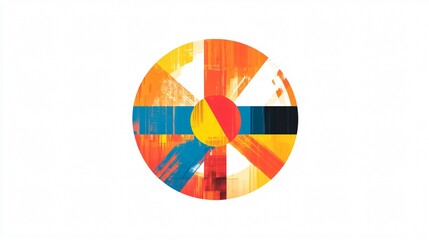 Fototapeta premium Round Radioactive Symbol Vector Isolated Illustration