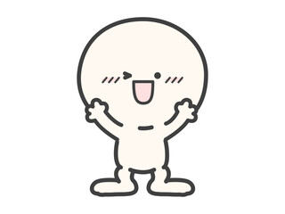 Obraz premium 嬉しさや喜びやワクワクの表情のかわいい人物のベクターイラスト素材04